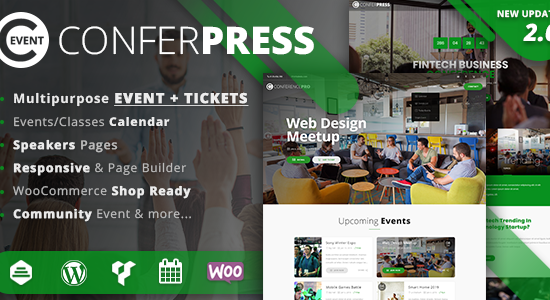 ConferPress - Multipurpose Event Tickets WordPress Theme