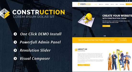 Construction –  WordPress Theme for Renovation Business