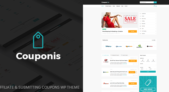 Couponis - Chủ đề WordPress về liên kết và gửi phiếu giảm giá