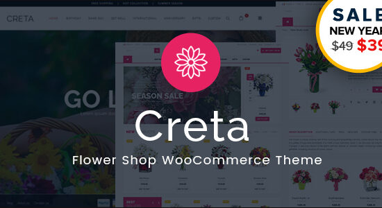 Creta - Chủ đề WordPress WooCommerce cho cửa hàng hoa