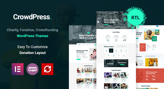 CrowdPress - Chủ đề WordPress đáp ứng cho huy động vốn cộng đồng