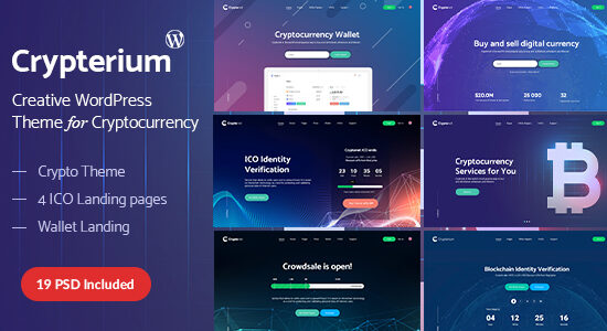 Crypterium - NFT Blockchain Crypto Currency Business WordPress Theme