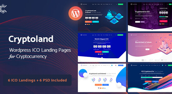 Crypto-land - Crypto Currency ICO & Presale WordPress Theme