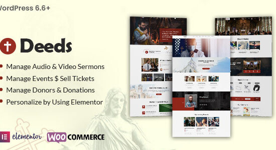 Deeds - Best Responsive Nonprofit Church WordPress Theme