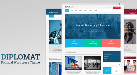 Diplomat | Political Campaign, Party, Blog Responsive WordPress Theme