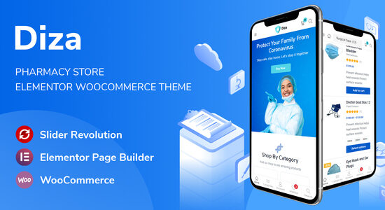 Diza - Chủ đề WooCommerce Elementor cho cửa hàng dược phẩm