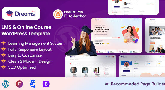 Dreams LMS - Chủ đề WordPress về khóa học giáo dục trực tuyến E-learning & LMS