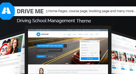 Driveme - Driving School WordPress Theme