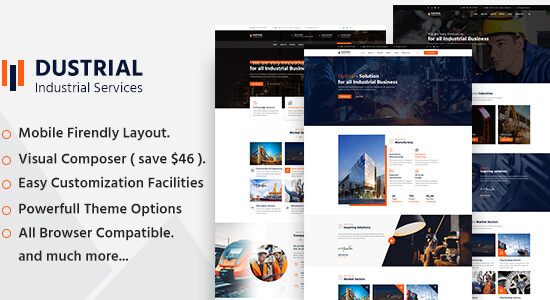 Dustrial - Chủ đề WordPress Nhà máy & Công nghiệp