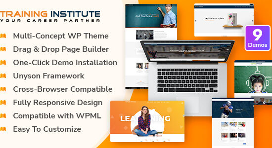 E learning - Education & Training Institute WordPress Theme with AI Blog Content Generator & Chatbot