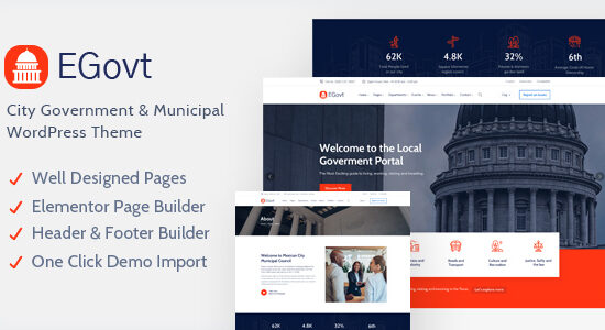 EGovt - City Government WordPress Theme