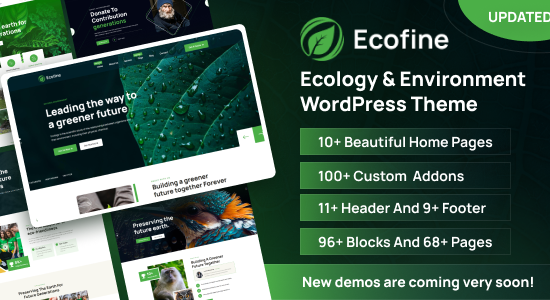 Ecofine - Ecology & Environment WordPress Theme