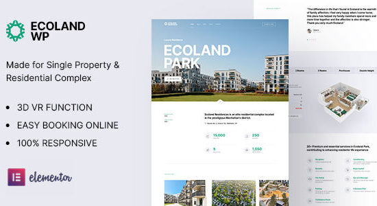 Ecoland - Single Property WordPress Theme