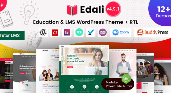 Edali - Online Courses Coaching & Education LMS Elementor WordPress Theme