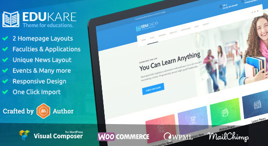 Edukare - Theme WordPress giáo dục dành cho trường đại học, trường học và học viện