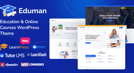 Eduman – Chủ đề WordPress về Giáo dục & Khóa học Trực tuyến + RTL