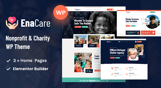 Enacare - Chủ đề WordPress của tổ chức phi lợi nhuận và từ thiện + RTL