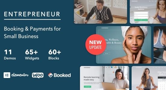 Entrepreneur - Booking for Small Businesses WordPress Theme