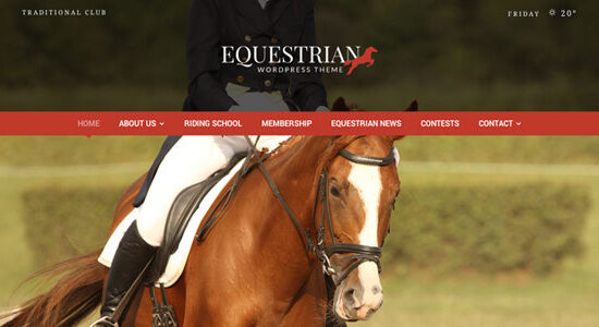 Equestrian - Horses and Stables WordPress Theme