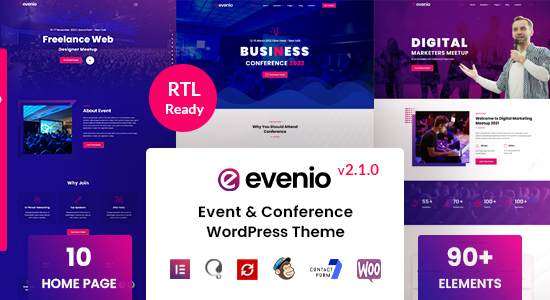 Evenio - Chủ đề WordPress Hội nghị Sự kiện