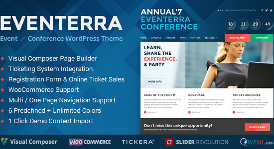 Eventerra - Event / Conference WordPress Theme