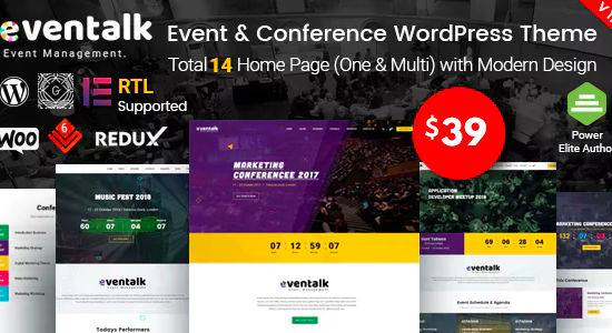 EvnTalk - Event Conference WordPress Theme