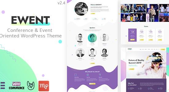Ewent - Chủ đề WordPress hướng đến sự kiện và hội nghị