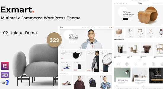 Exmart - Chủ đề WordPress thương mại điện tử tối giản