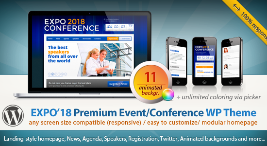 Expo18 Responsive Event Conference WordPress Theme