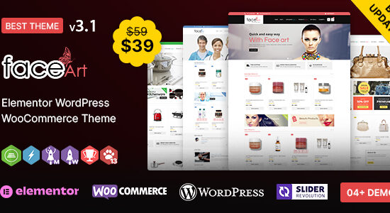 FaceArt WP - Chủ đề WooCommerce đáp ứng đa năng và mỹ phẩm