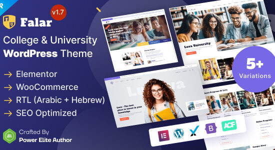 Falar - Chủ đề WordPress Elementor của trường Cao đẳng