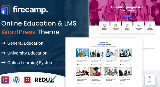Firecamp - Chủ đề WordPress về giáo dục