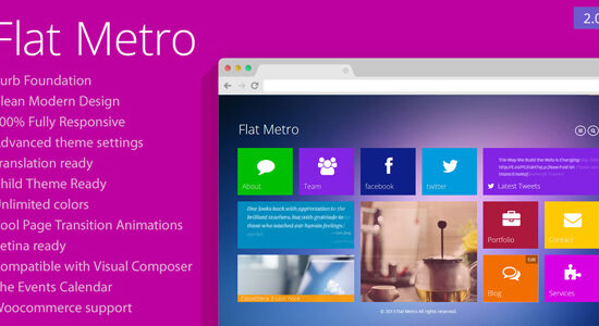 Flat Metro - Chủ đề WordPress đáp ứng