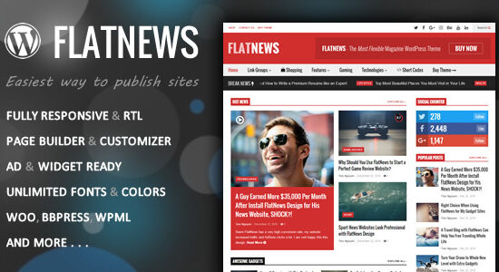 FlatNews – Chủ đề WordPress Tạp chí Responsive