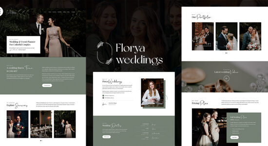 Florya - Wedding and Event Planner Elementor WordPress Theme