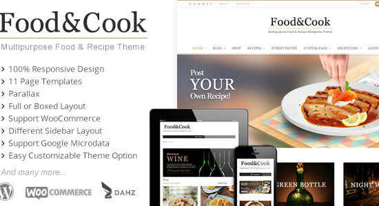 Food & Cook - Multipurpose Recipe WP Theme