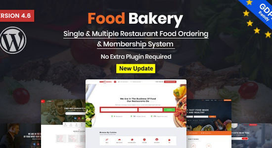 FoodBakery | Delivery Restaurant Directory WordPress Theme