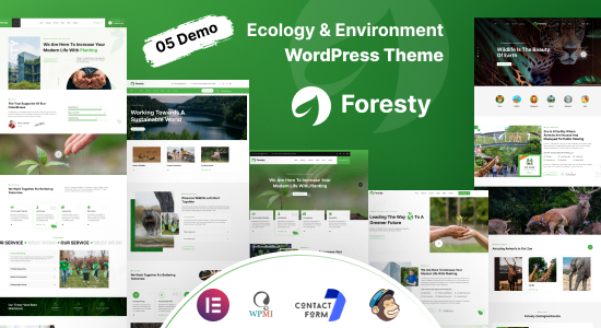 Foresty - Chủ đề WordPress từ thiện và sinh thái