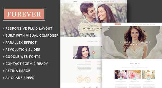 Forever - Wedding Couple & Planner/ Agency WordPress Theme