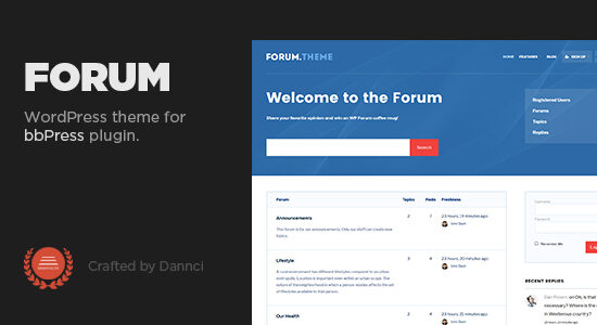 Forum - A Responsive WordPress Theme for bbPress Plugin