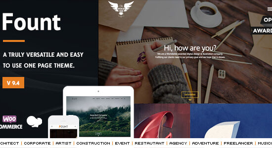 Fount - One & Multipage Hybrid WordPress Theme