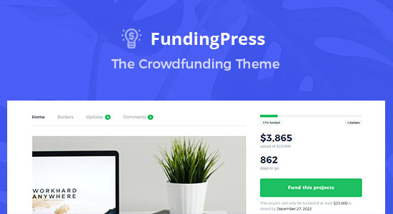 Fundingpress - The Crowdfunding WordPress Theme