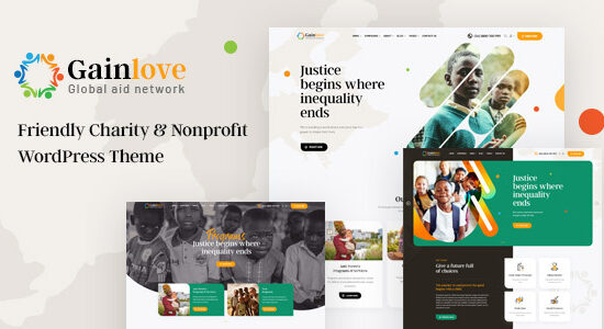 Gainlove - Nonprofit Charity WordPress Theme