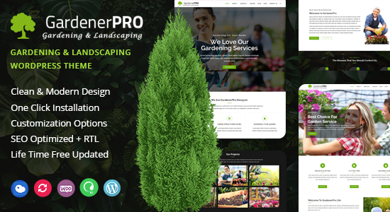 GardenerPro - Gardening & Lawn Care Landscaping WordPress Theme