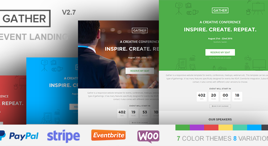 Gather - Event & Conference WP Landing Page Theme