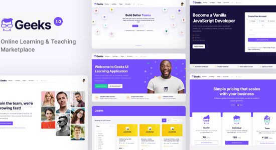 Geeks - Online Learning Marketplace WordPress Theme