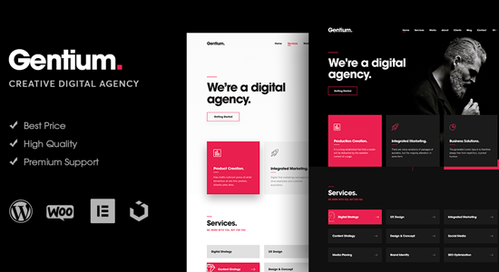 Gentium – A Creative Digital Agency WordPress Theme