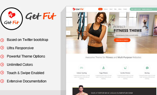 GetFit - Fitness Gym WordPress Theme