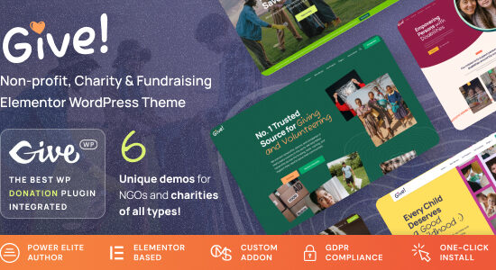 Give - Chủ đề WordPress của tổ chức phi chính phủ và từ thiện