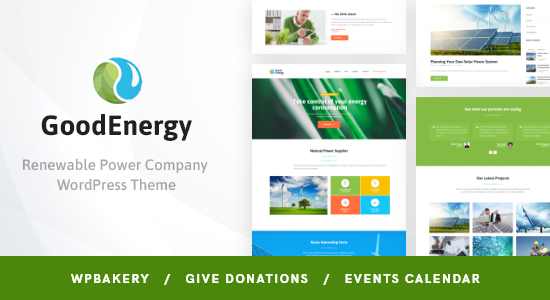 Good Energy - Chủ đề WordPress về Sinh thái và Năng lượng tái tạo